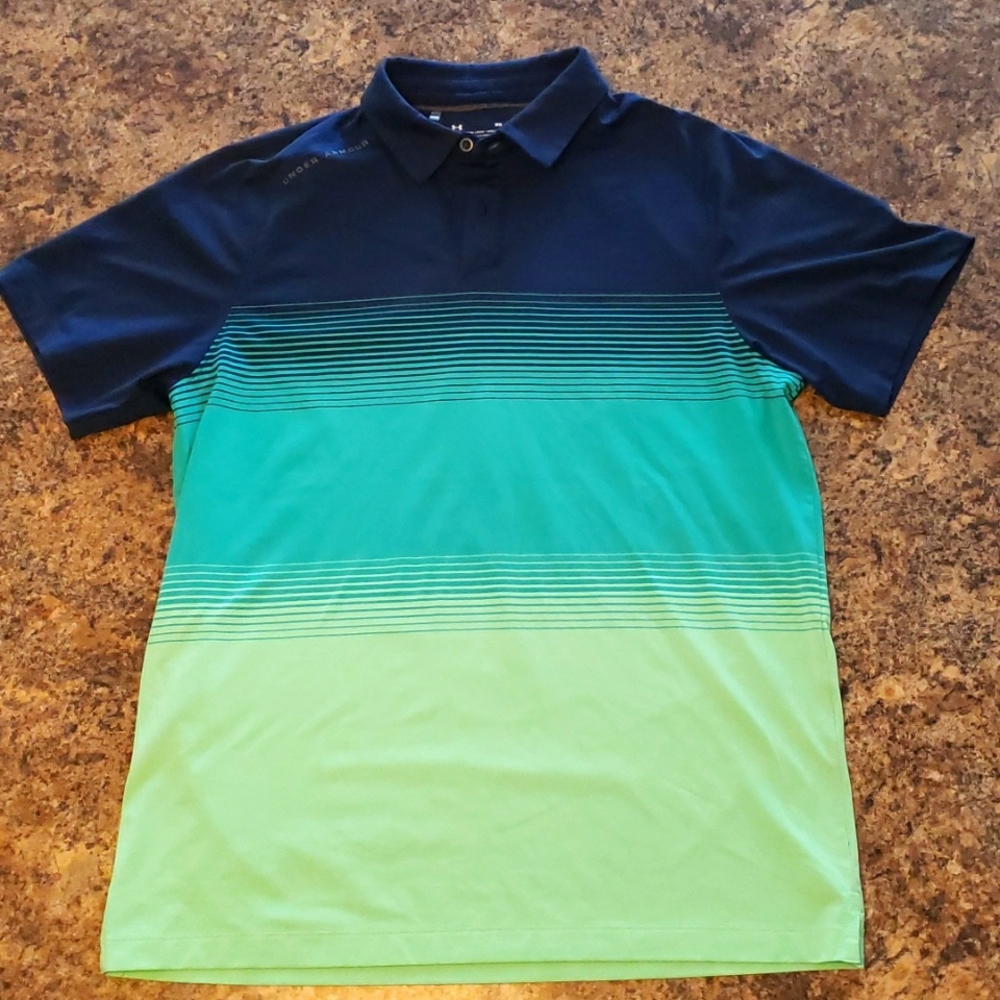 Under Armour Polo - Medium - Blue/Green
